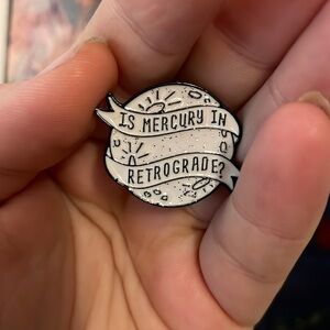 URBAN OUTFITTERS Mercury in Retrograde feminist Astrology pin brooch